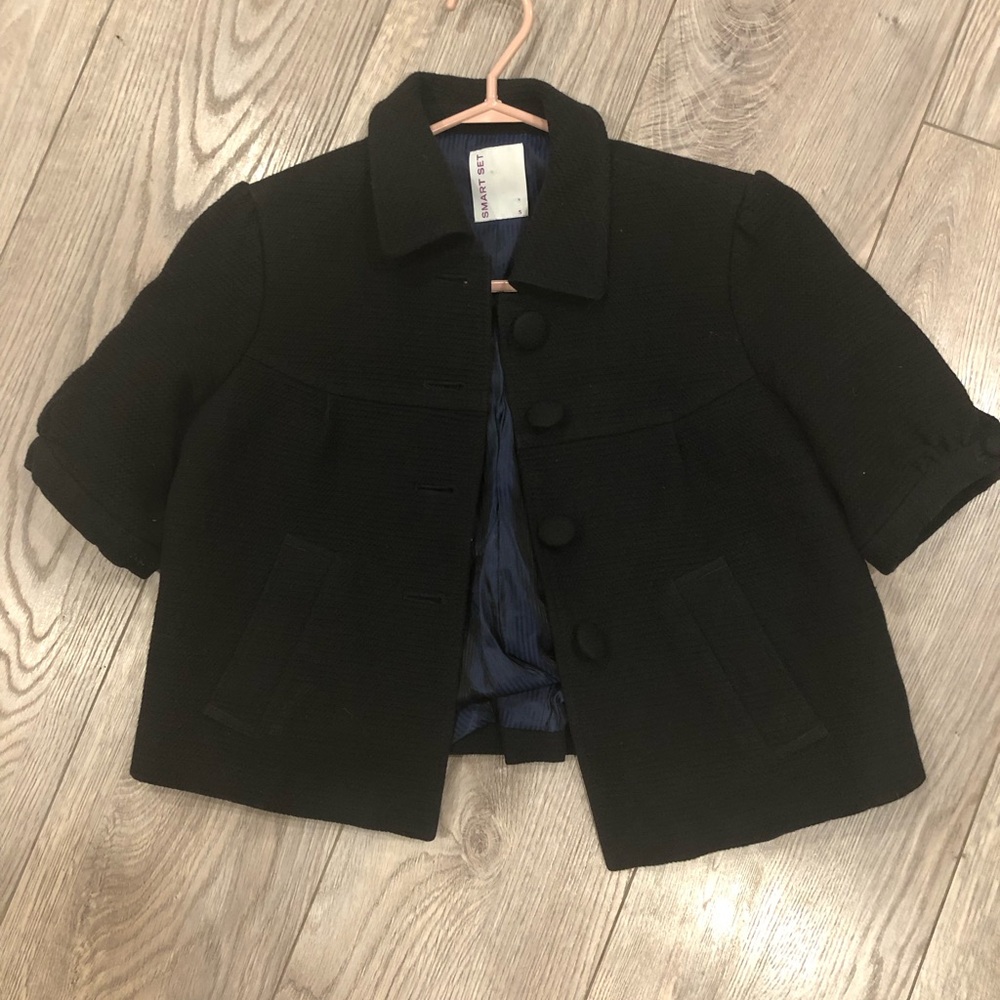 Smart Set blazer vest jacket black kids